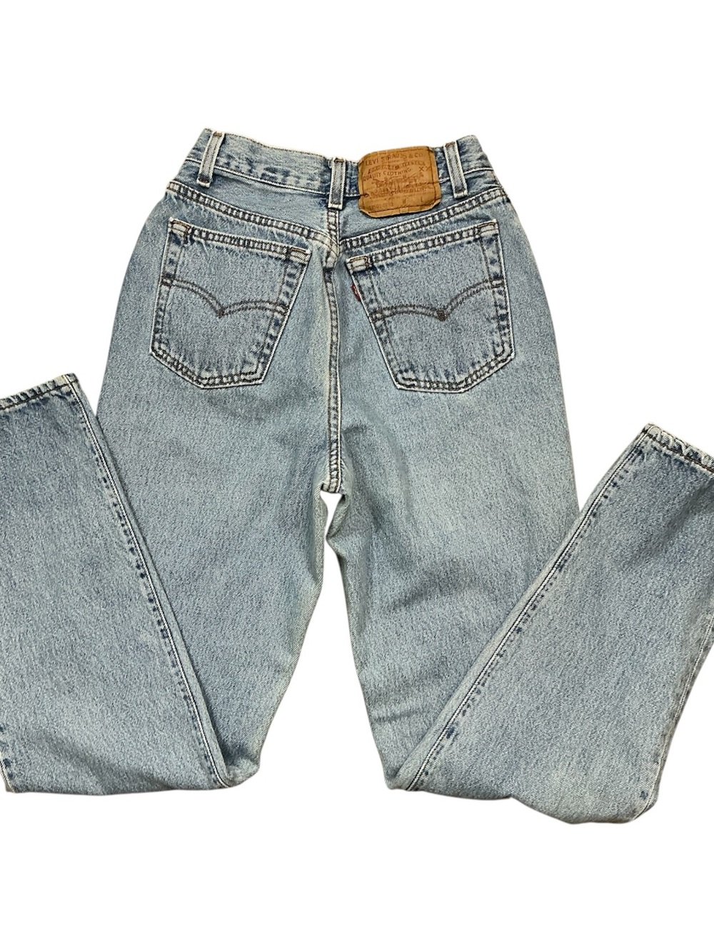 Vintage Levi’s 514 button fly 90s medium/light wash jeans 25 x 28 USA made